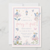 Invitation pour le premier anniversaire de la fée (Devant)