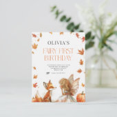 Invitation pour le premier anniversaire de la fée (Debout devant)