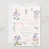 Invitation pour le premier anniversaire de la fée (Devant)