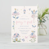 Invitation pour le premier anniversaire de la fée (Debout devant)