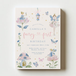 Invitation pour le premier anniversaire de la fée