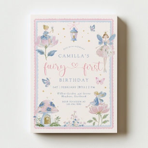 Invitation pour le premier anniversaire de la fée