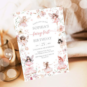 Invitation pour le premier anniversaire de la fée