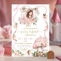Invitation pour le premier anniversaire de la fée