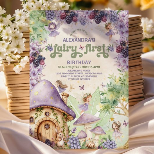 Invitation pour le premier anniversaire de la Fée
