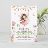 Invitation pour le premier anniversaire de la fée (Debout devant)