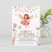 Invitation pour le premier anniversaire de la fée (Debout devant)