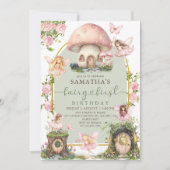 Invitation pour le premier anniversaire de la fée (Devant)
