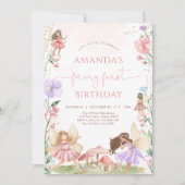 Invitation pour le premier anniversaire de la fée  (Devant)