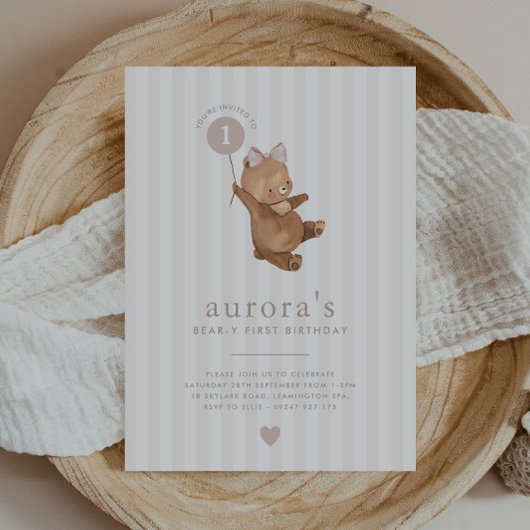 Invitation pour le premier anniversaire de la fill
