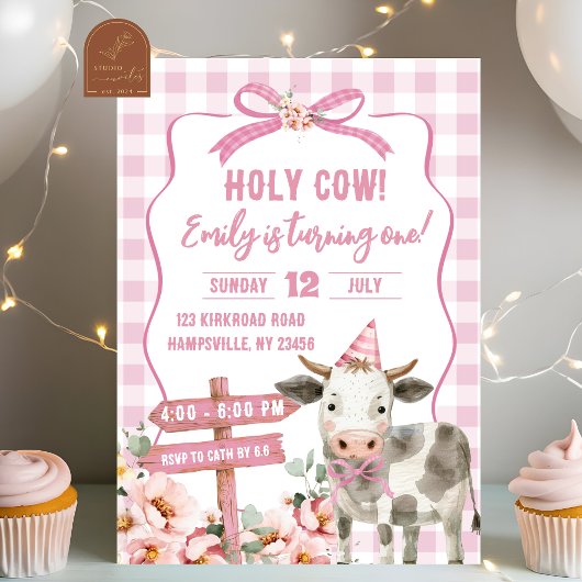 Invitation pour le premier anniversaire de la fill