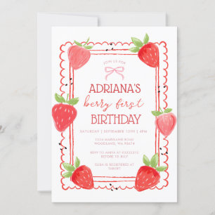 Invitation pour le premier anniversaire de la fill