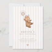 Invitation pour le premier anniversaire de la fill (Devant)