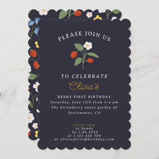 Invitation pour le premier anniversaire de la frai (Devant / Derrière)
