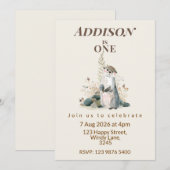 Invitation pour le premier anniversaire de la lout (Devant / Derrière)