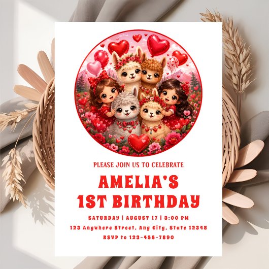 Invitation pour le premier anniversaire de la mign