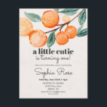 Invitation pour le premier anniversaire de la peti<br><div class="desc">Un petit amour fête son premier anniversaire, cette collection de fête citrine est parfaite pour célébrer le premier anniversaire de votre petit amour ! Un motif orange citrin est conçu avec des teintes vives et joyeuses, créant une atmosphère amusante et rafraîchissante pour l'anniversaire de votre fille. Ce design moderne présente...</div>