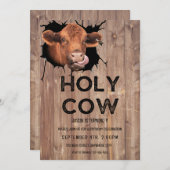 Invitation pour le premier anniversaire de la vach (Devant / Derrière)