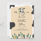 Invitation pour le premier anniversaire de la vach (Devant)