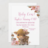 Invitation pour le premier anniversaire de la vach (Devant / Derrière)