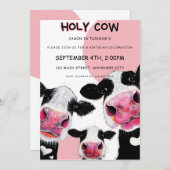 Invitation pour le premier anniversaire de la vach (Devant / Derrière)