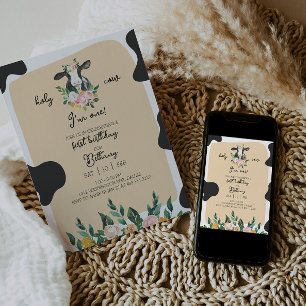 Invitation pour le premier anniversaire de la vach