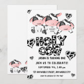 Invitation pour le premier anniversaire de la vach (Devant / Derrière)