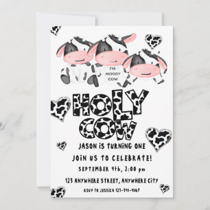 Invitation pour le premier anniversaire de la vach