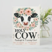 Invitation pour le premier anniversaire de la vach (Debout devant)