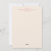 Invitation pour le premier anniversaire de la vach (Dos)