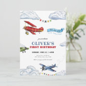 Invitation pour le premier anniversaire de l'avion (Debout devant)