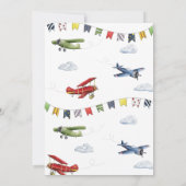 Invitation pour le premier anniversaire de l'avion (Dos)