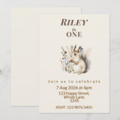 Invitation pour le premier anniversaire de l'écure (Devant / Derrière)