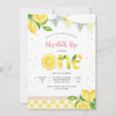 Invitation pour le premier anniversaire de Lemon (Devant)