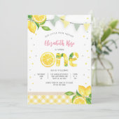 Invitation pour le premier anniversaire de Lemon (Debout devant)