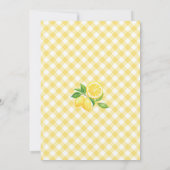 Invitation pour le premier anniversaire de Lemon (Dos)