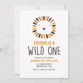 Invitation pour le premier anniversaire de Lion sa (Devant)
