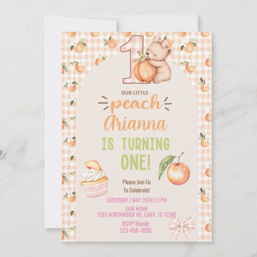 Invitation pour le premier anniversaire de Little (Devant)