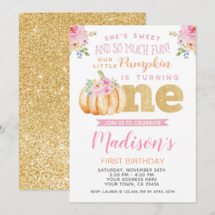 Invitation pour le premier anniversaire de Little 