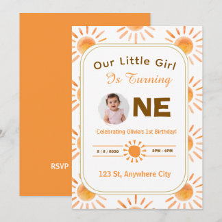 Invitation pour le premier anniversaire de Little
