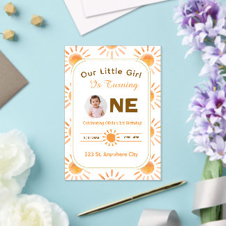 Invitation pour le premier anniversaire de Little