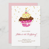 Invitation pour le premier anniversaire de Little (Devant / Derrière)