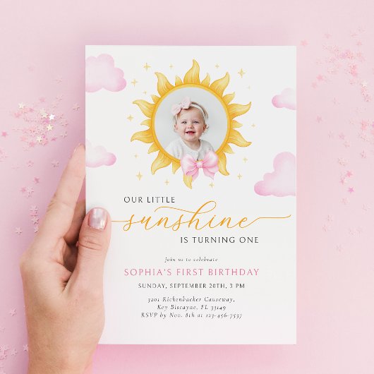Invitation pour le premier anniversaire de Little