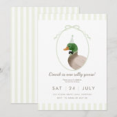 Invitation pour le premier anniversaire de l'oie b (Devant / Derrière)