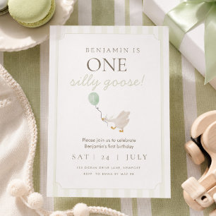 Invitation pour le premier anniversaire de l'oie v