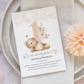 Invitation pour le premier anniversaire de l'ours 