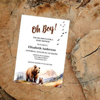 Invitation pour le premier anniversaire de l'ours