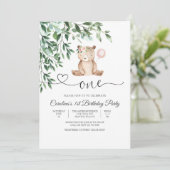 Invitation pour le premier anniversaire de l'ours (Debout devant)