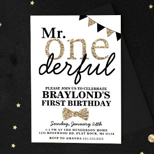 Invitation pour le premier anniversaire de M. Oned