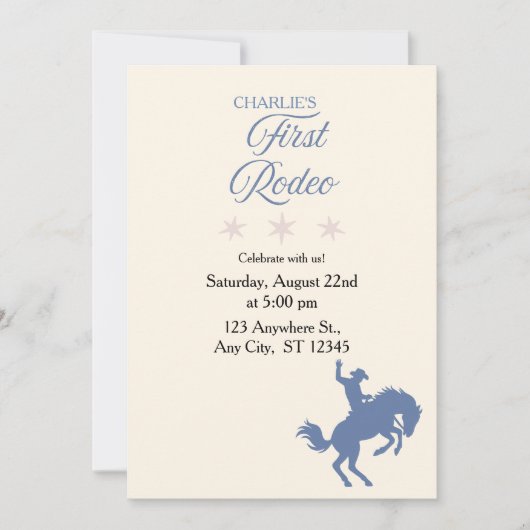 Invitation pour le premier anniversaire de Mon Pre (Devant)